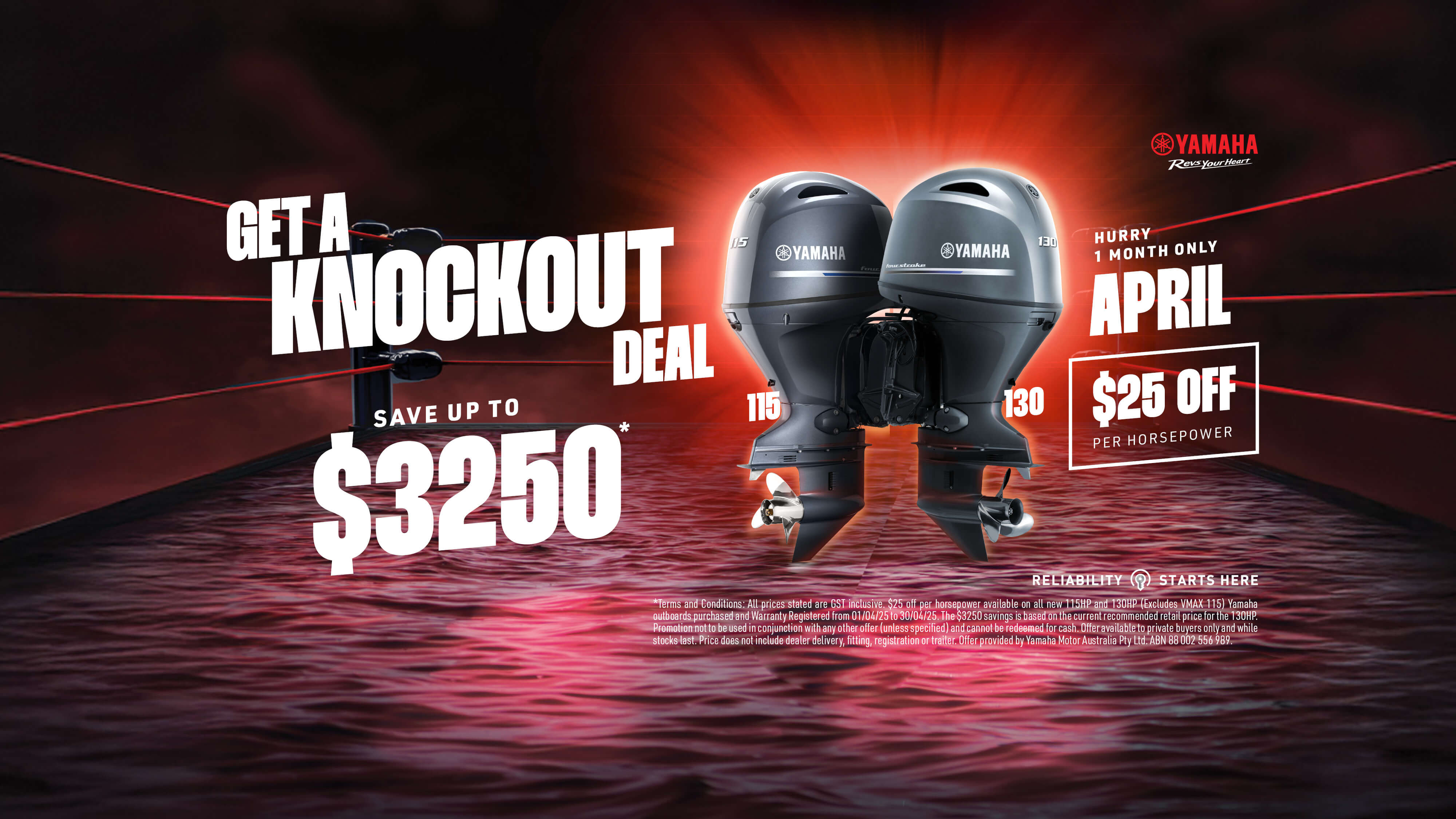 Yamaha’s Ultimate Knockout Outboard Sale – Save Big on 115HP & 130HP Models!